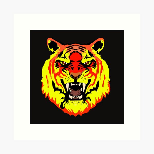 yellow Tiger Art Print