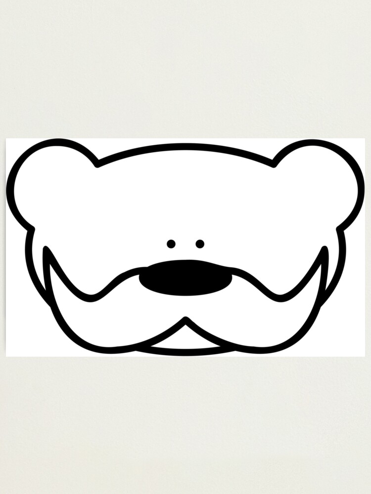 teddy bear with mustache