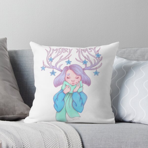 Item preview, Christmas antler girl designed and sold by MathGirlDrawing.