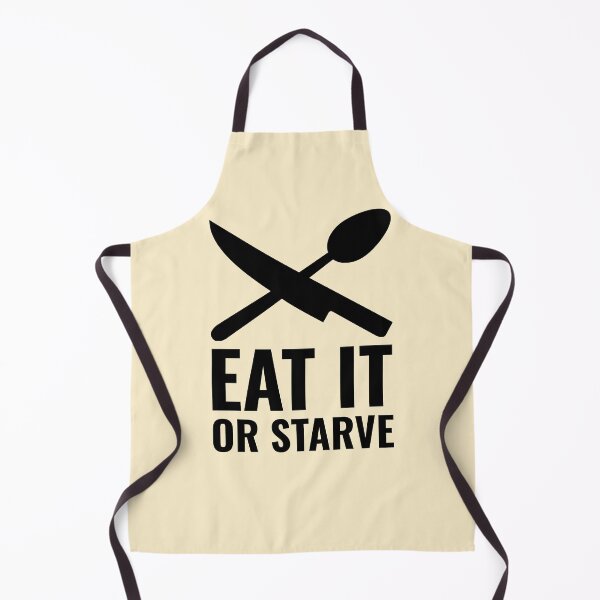 Item preview, Home Chef Quote Eat it or Starve Spoon Knife Cross Black designed and sold by javes93.
