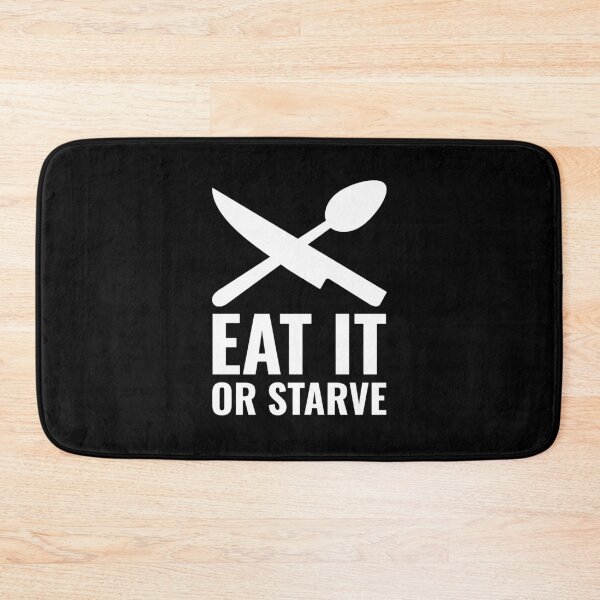 Item preview, Home Chef Quote Eat it or Starve Spoon Knife Cross White designed and sold by javes93.