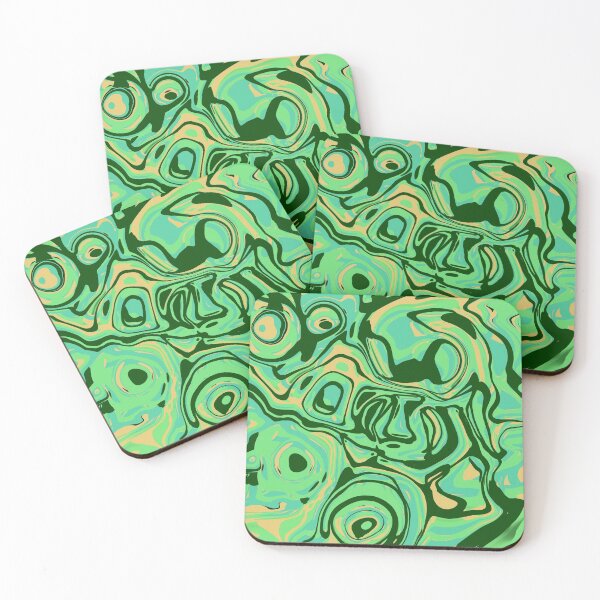 Item preview, Liquid abstract art - green  designed and sold by Hulya Yucel Designs.
