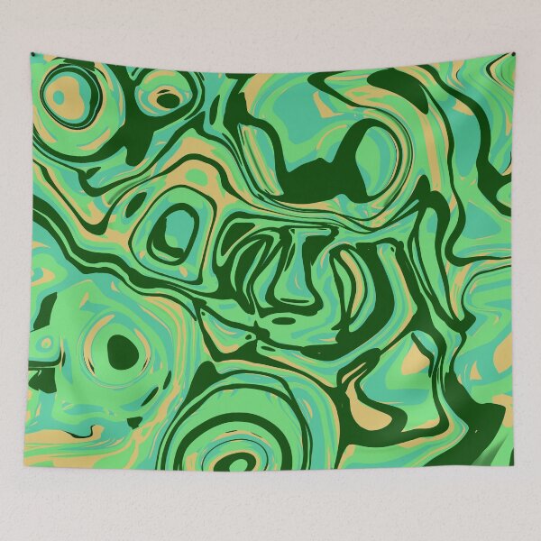 Item preview, Liquid abstract art - green  designed and sold by Hulya Yucel Designs.