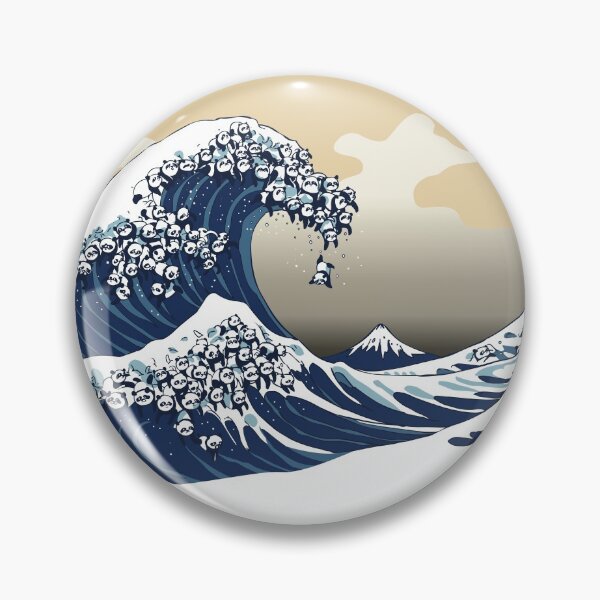 Item preview, The Great Wave of Pandas designed and sold by Huebucket.