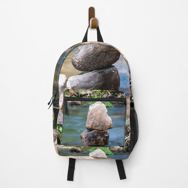 Item preview, Balanced zen rocks river scene designed and sold by krisgreenwood.