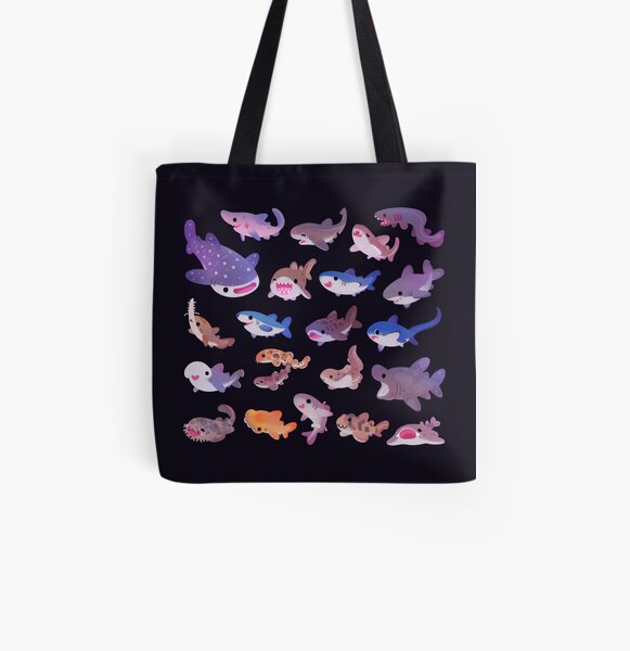 Shark day All Over Print Tote Bag