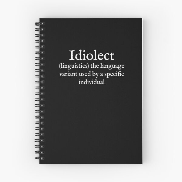 Item preview, I: Idiolect: Wear Your Dictionary: English: Linguistics designed and sold by WearYourWords.