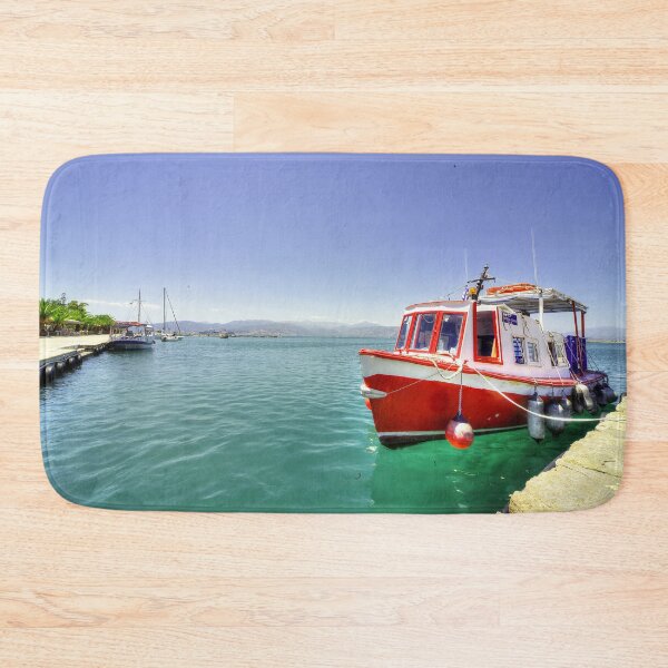 Item preview, Red Boat at Nafplion Harbour designed and sold by hawkie.