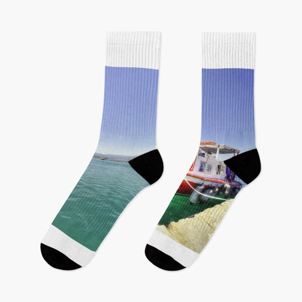 Item preview, Red Boat at Nafplion Harbour designed and sold by hawkie.