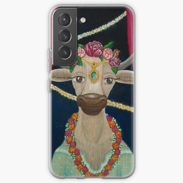 Cow Bride with Aquamarine Gemstone Indian Headpiece Samsung Galaxy Soft Case