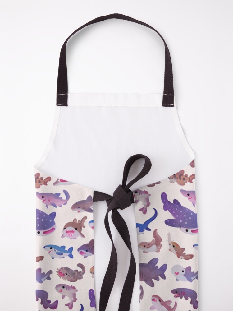 Alternate view of Shark day - pastel Apron