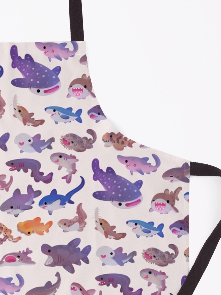 Alternate view of Shark day - pastel Apron