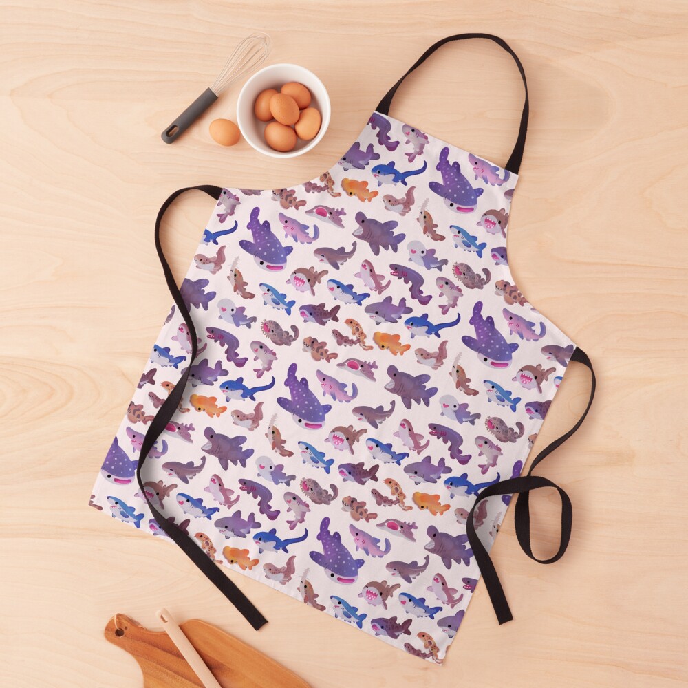 Shark day - pastel Apron