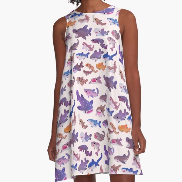 Shark day - pastel A-Line Dress