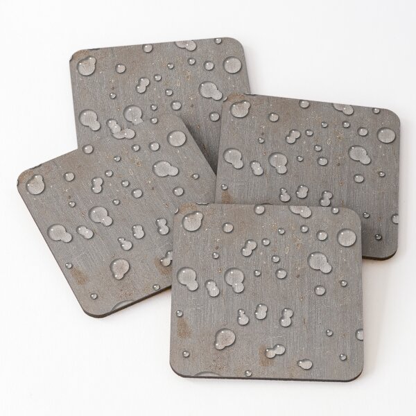 Item preview, Water droplets on old steel plate designed and sold by UDDesign.