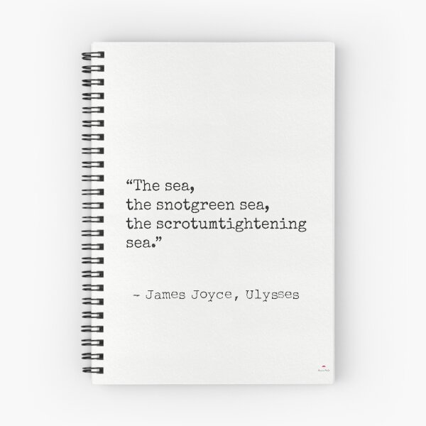Item preview, The sea, the snotgreen sea, the scrotumtightening sea. James Joyce designed and sold by Ariana Mila -  Awesome quotes.