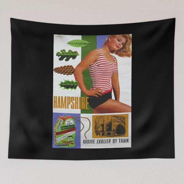 Item preview, Railway Poster Hampshire designed and sold by stickart-marek.
