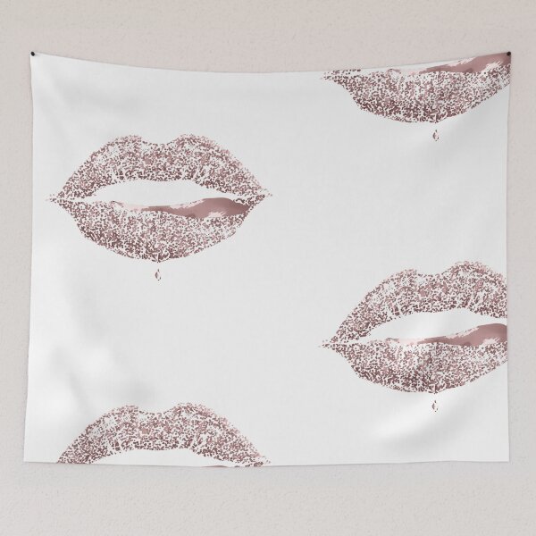 Item preview, aesthetic golden pink lips t-shirt designed and sold by Kawtareel.