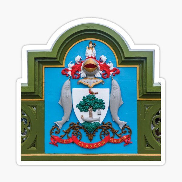 Pegatina « el escudo de armas de la ciudad. El escudo de armas de la