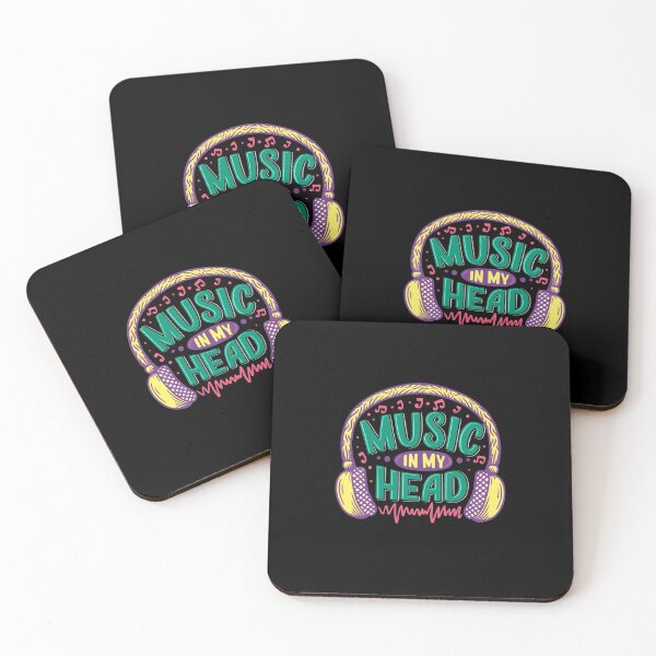 Item preview, Music in my head - Headset Quote designed and sold by Mindy Bubble.