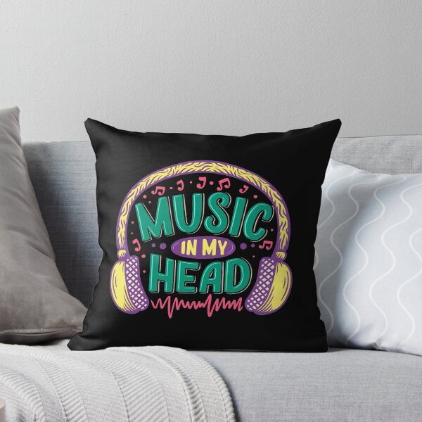 Item preview, Music in my head - Headset Quote designed and sold by Mindy Bubble.