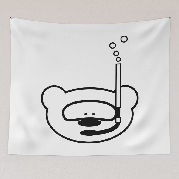 Item preview, Funny Teddy Bear with Diving Goggles and Snorkel designed and sold by chrisbears.