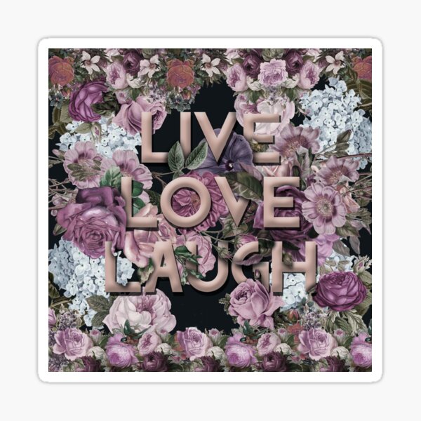 Live, Love, Laugh (Vintage Purple) Sticker