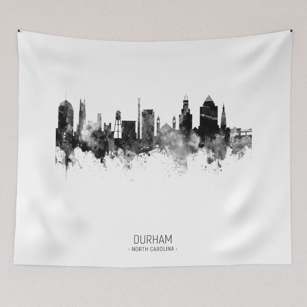 Aperçu de l'œuvre Durham North Carolina Skyline créée et vendue par ArtPrints.