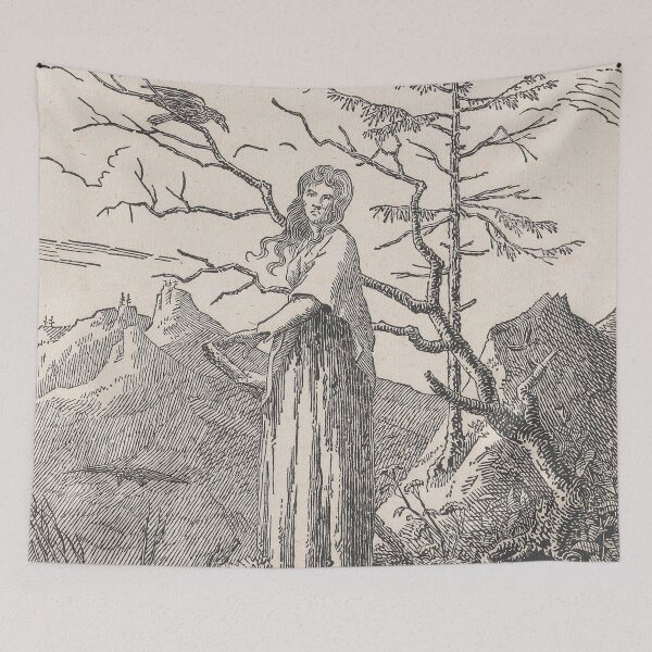 Item preview, Woman with a raven designed and sold by TemporaryArt.