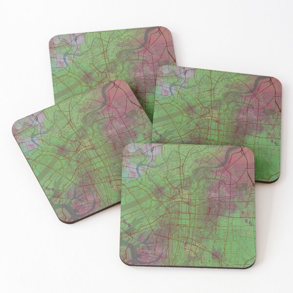 Item preview, Osaka Japan Street Map Green Planet  designed and sold by IvonDesign.