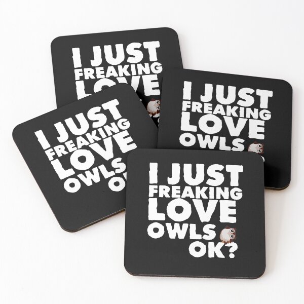 Item preview, I Just Freaking Love Owls Ok Kawaii Owl Face Owl Mom Novelty Gift  designed and sold by Akmloza.