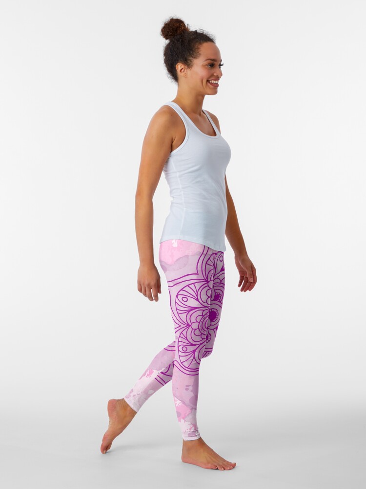 Vista alternativa de Leggings Purple Mandala watercolor