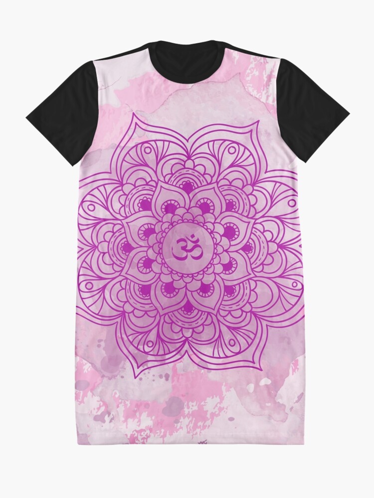 Vista alternativa de Vestido camiseta Purple Mandala watercolor