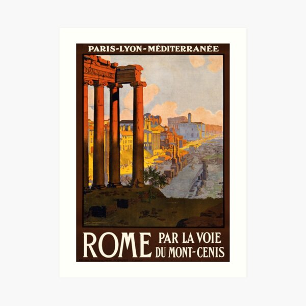 Vintage Travel Poster: Rome Art Print