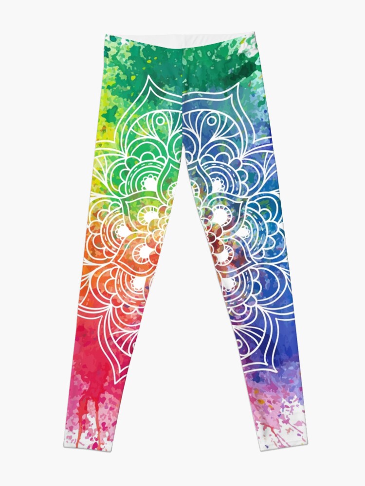 Vista alternativa de Leggings Multicolored Mandala watercolor