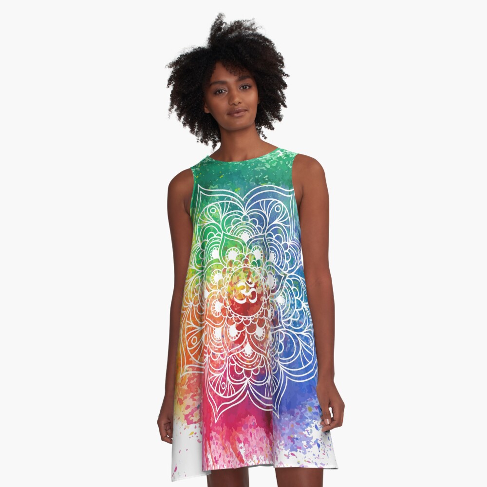 Vista previa del artículo con la obra «Vestido acampanado», diseñado y vendido por weloveboho.