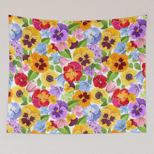 Item preview, Floral pattern with bright colorful wild flowers. designed and sold by Naddya.