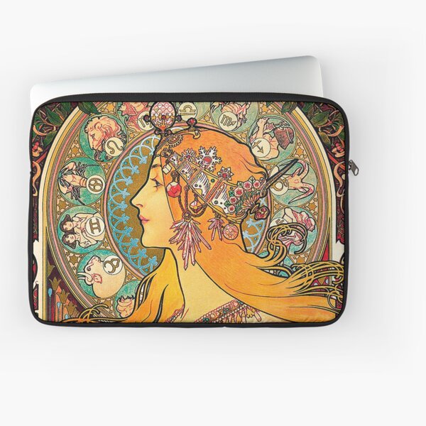HD. Zodiac (Second version), by Alphonse Mucha (1896) HIGH DEFINITION Laptop Sleeve