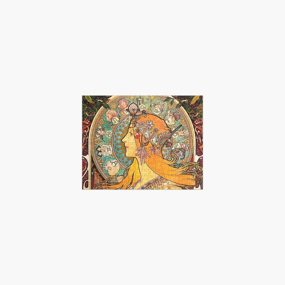 HD. Zodiac (Second version), by Alphonse Mucha (1896) HIGH DEFINITION Jigsaw Puzzle