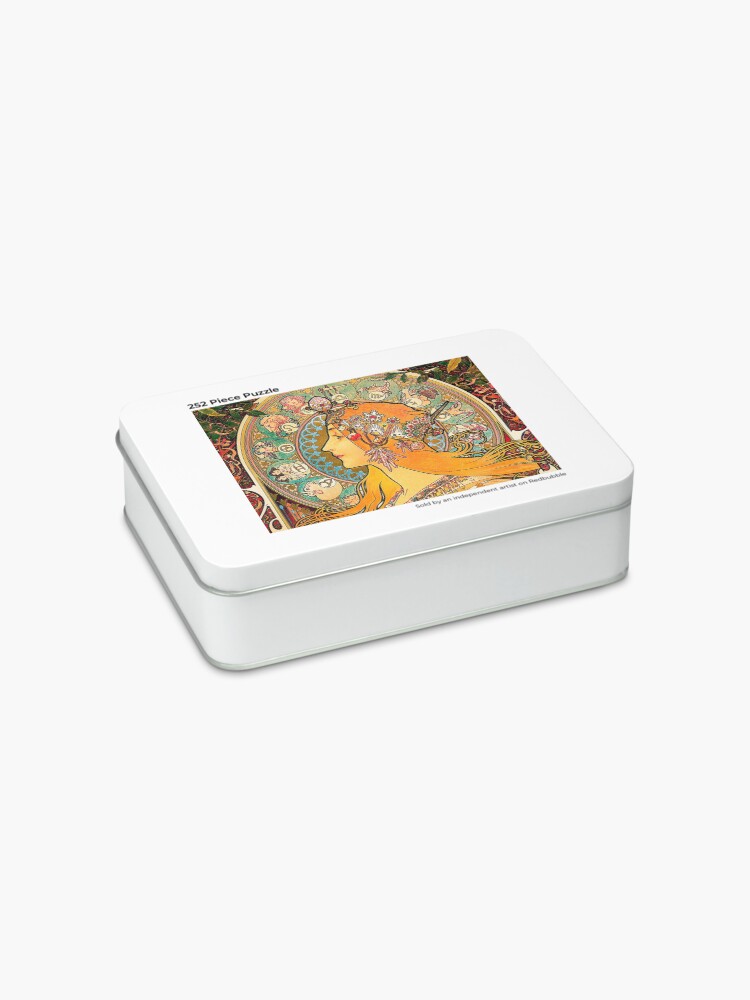 Alternate view of HD. Zodiac (Second version), by Alphonse Mucha (1896) HIGH DEFINITION Jigsaw Puzzle