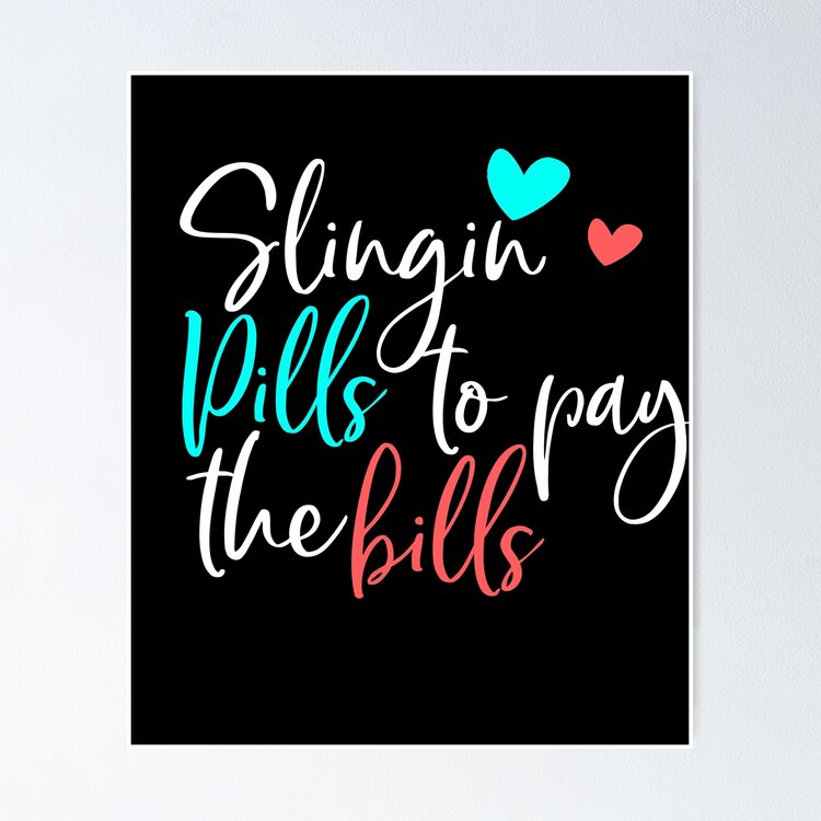 Slingin' Pills Funny Pharmacy Tech Certified Pharma Novelty Gift  Sticker