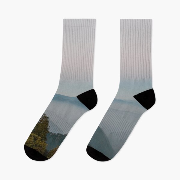 Item preview, Mountains with mist in valley designed and sold by wjrtapp.