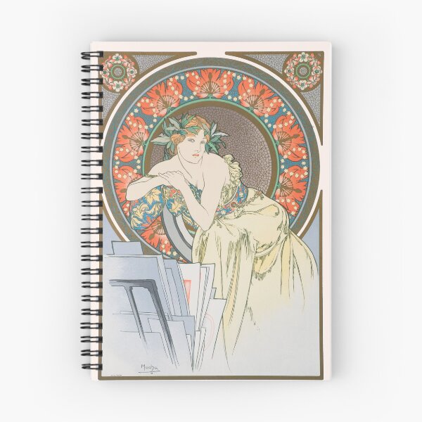 Item preview, HD. Woman with Poppies, by Alphonse Mucha (1898) HIGH DEFINITION (Original colors) designed and sold by MINDTHECHERRY.