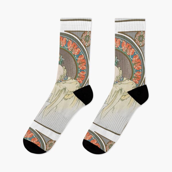 Item preview, HD. Woman with Poppies, by Alphonse Mucha (1898) HIGH DEFINITION (Original colors) designed and sold by MINDTHECHERRY.