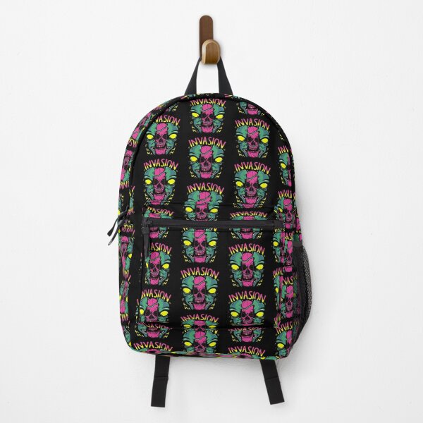 Alien Head With Skull Backpack