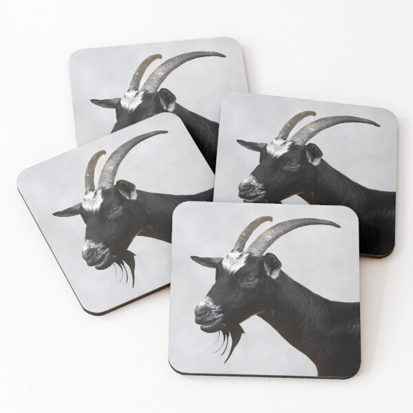 Item preview, black goat animal portrait designed and sold by Nikoleta Vukovic.