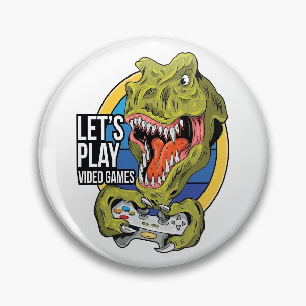 Item preview, Let's Play Video Games Tyrannosaurus designed and sold by WordsGamersUse.