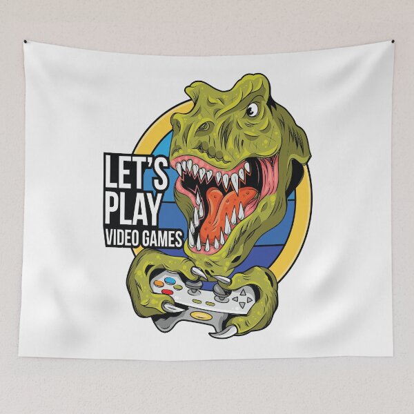 Item preview, Let's Play Video Games Tyrannosaurus designed and sold by WordsGamersUse.