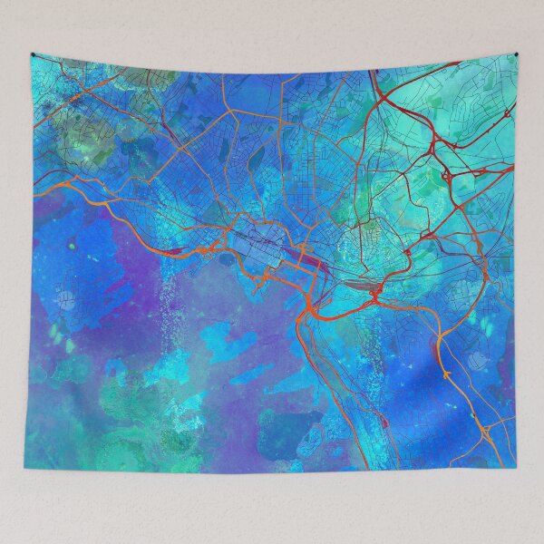 Item preview, Oslo Norway Street Map Blue Lagoon designed and sold by IvonDesign.