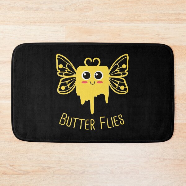 Item preview, funny pun and cute butterfly with butter designed and sold by Catcrea.